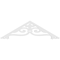 Ekena Millwork Pitch Finley Architectural Grade PVC Gable Pediment, 36"W x 10 1/2"H x 1"P (7/12) GPP036X011X100FIN - alternate 4